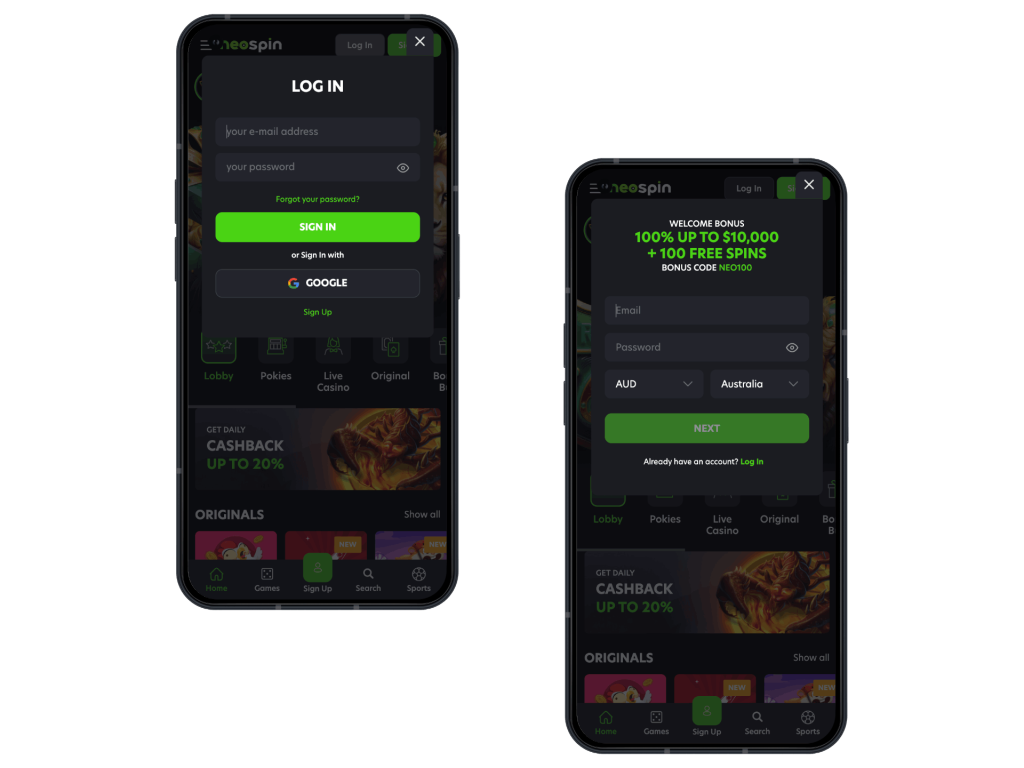 neo spin casino app