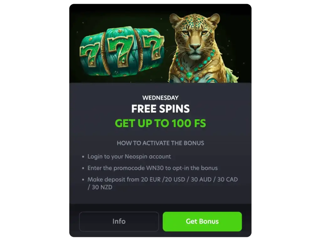neospin casino free chip