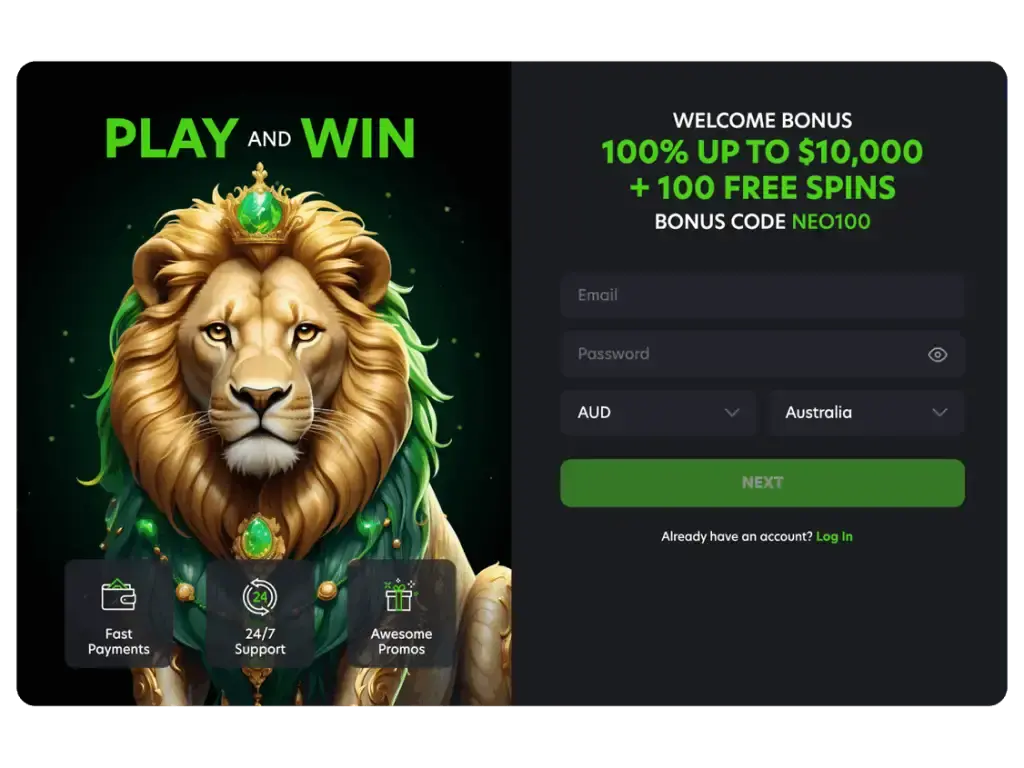 neospin casino registration